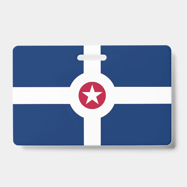 Tarjeta De Identificación Insígnia con la bandera de la ciudad de Indianapol (Parte frontal)