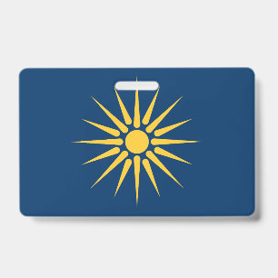 Tarjeta De Identificación Insígnia con la bandera de Macedonia, Grecia