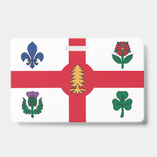 Tarjeta De Identificación Insígnia con la bandera de Montreal