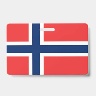 Tarjeta De Identificación Insígnia con la bandera de Noruega