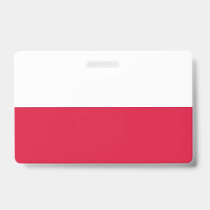 Tarjeta De Identificación Insígnia con la bandera de Polonia