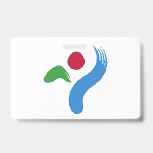 Tarjeta De Identificación Insígnia con la bandera de Seúl, Corea del Sur