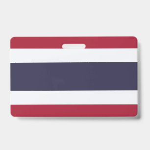 Tarjeta De Identificación Insígnia con la bandera de Tailandia