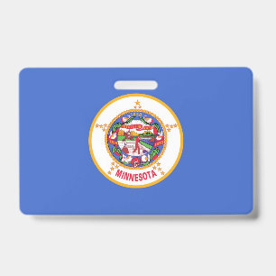Tarjeta De Identificación Insígnia con la bandera del estado de Minnesota, E
