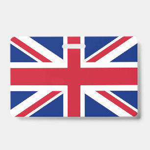 Tarjeta De Identificación Insígnia con la bandera del Reino Unido
