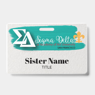 Tarjeta De Identificación Insignia conocida de la hermandad de mujeres del