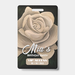 Tarjeta De Identificación Insígnia de acceso VIP a la fiesta de cumpleaños