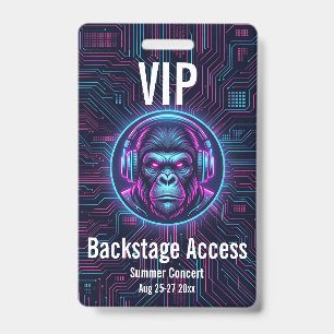 Tarjeta De Identificación Insígnia de acceso VIP personalizada al backstage