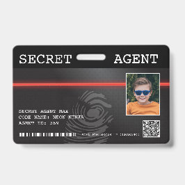 Tarjeta De Identificación Insígnia de Agente Secreto Espía Interactivo - Neg