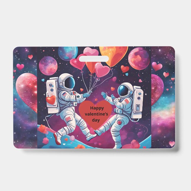 Tarjeta De Identificación Insignia de Amor en el Espacio (Parte frontal)