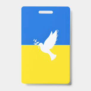Tarjeta De Identificación Insignia de apoyo a Ucrania