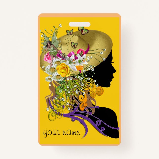 Tarjeta De Identificación insignia de ascot gorra. (Anverso)