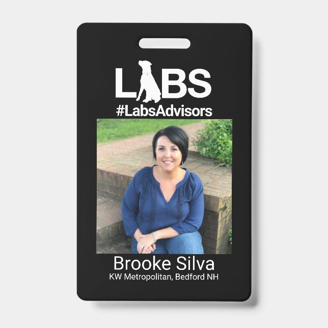 Tarjeta De Identificación Insignia de Asesores de Labs (Parte frontal)