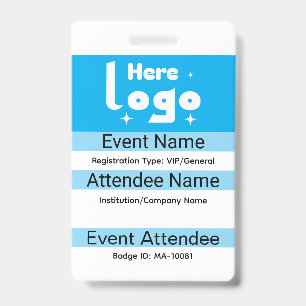 Tarjeta De Identificación Insígnia de asistente personalizada para conferenc
