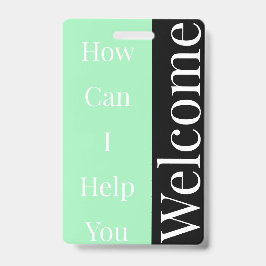 Tarjeta De Identificación Insignia de bienvenida