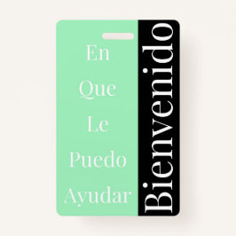 Tarjeta De Identificación Insignia de bienvenida