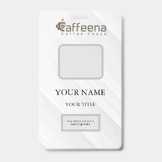Tarjeta De Identificación Insignia de Caffeena