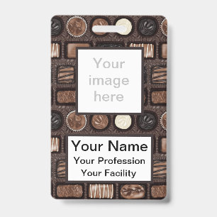 Tarjeta De Identificación Insígnia de caja personalizada de chocolates