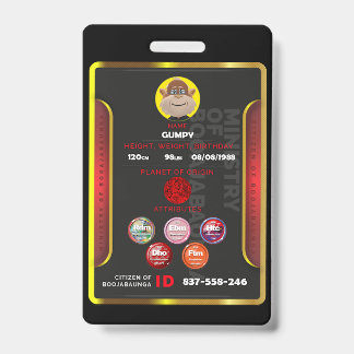 Tarjeta De Identificación Insígnia de ciudadano 