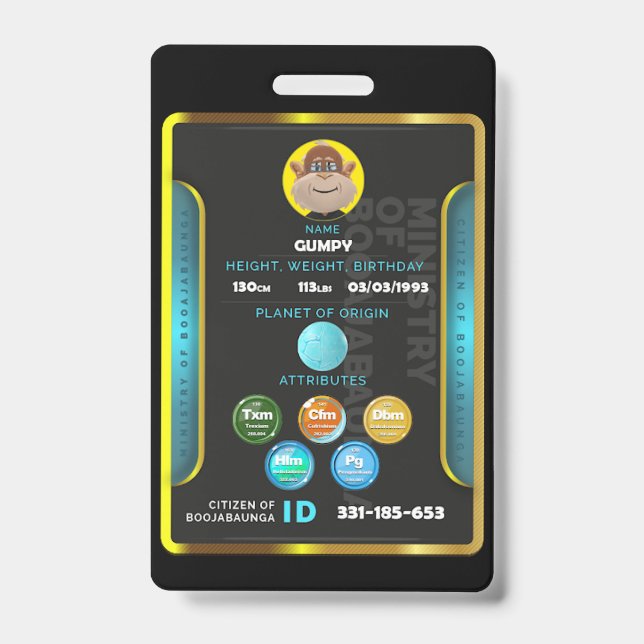 Tarjeta De Identificación Insignia de ciudadano  (Parte frontal)