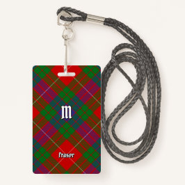 Tarjeta De Identificación Insignia de Clan Fraser Tartan