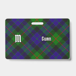 Tarjeta De Identificación Insignia de Clan Gunn Tartan