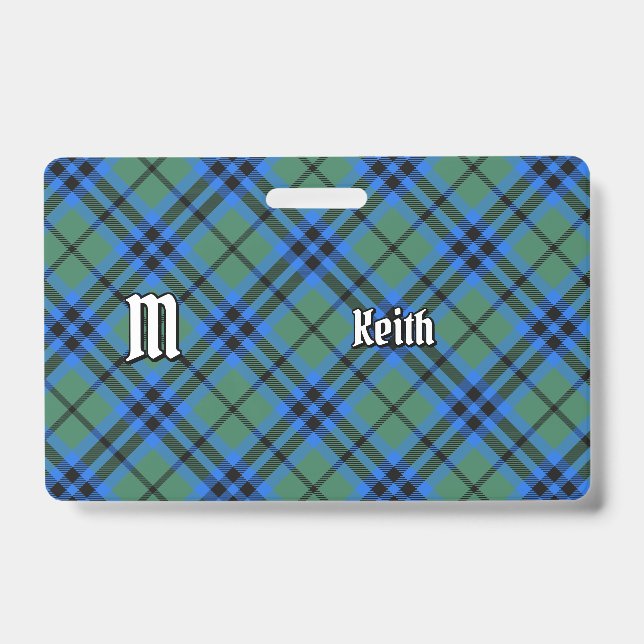 Tarjeta De Identificación Insignia de Clan Keith Tartan (Front)