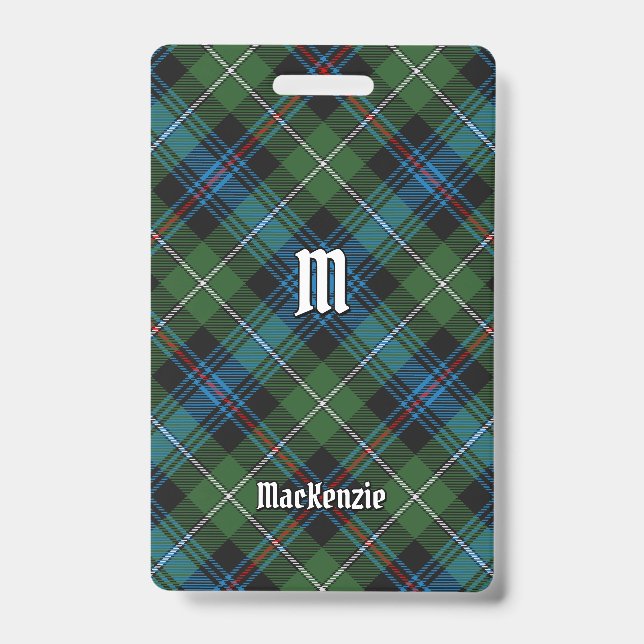 Tarjeta De Identificación Insignia de Clan MacKenzie Tartan (Anverso)