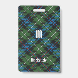 Tarjeta De Identificación Insignia de Clan MacKenzie Tartan