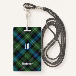 Tarjeta De Identificación Insignia de Clan MacKenzie Tartan