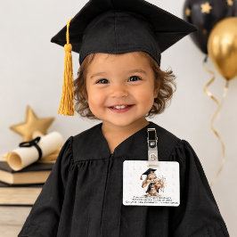 Tarjeta De Identificación Insignia de clip de conejo de graduación – Patrón 