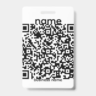 Tarjeta De Identificación Insígnia de código QR