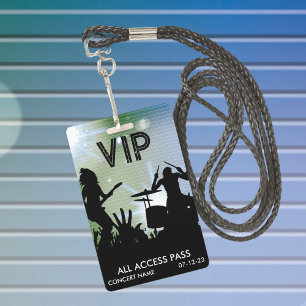 Tarjeta De Identificación Insígnia de concierto con acceso total para VIP
