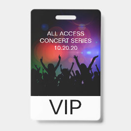 Tarjeta De Identificación Insígnia de concierto personalizada de acceso tota