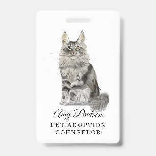 Tarjeta De Identificación Insignia de Consejero de Adopción de Mascotas
