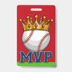Tarjeta De Identificación Insignia de Cordón de Béisbol MVP