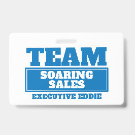 Tarjeta De Identificación Insignia de creación de equipo de nombre personali