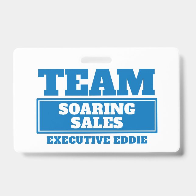 Tarjeta De Identificación Insignia de creación de equipo de nombre personali (Parte frontal)