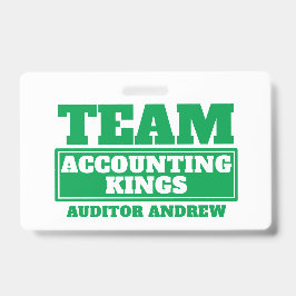 Tarjeta De Identificación Insignia de creación de equipo de nombres personal