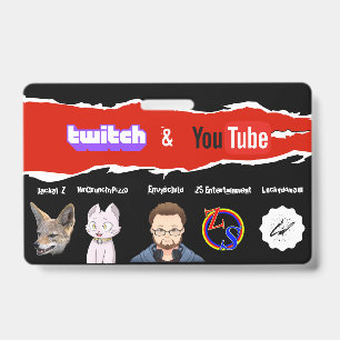 Tarjeta De Identificación Insignia de creador de Twitch y youtube (Jackal_Z)