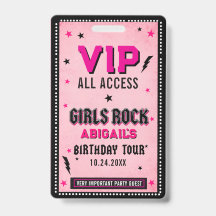Insígnia de cumpleaños VIP de Girls Rock