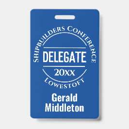 Tarjeta De Identificación Insignia de delegado de la Asamblea, la Convención