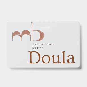 Tarjeta De Identificación Insignia de doula de MB