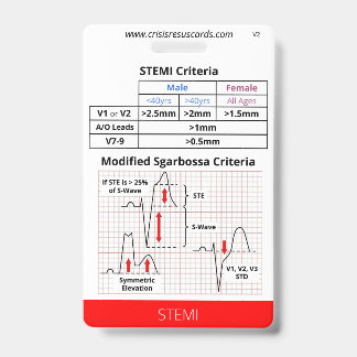 Tarjeta De Identificación Insignia de EKG de alto riesgo/STEMI