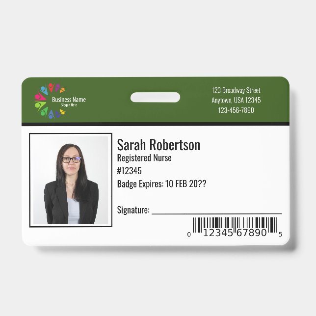 Tarjeta De Identificación Insignia de empleado de ID de seguridad - Horizont (Anverso)