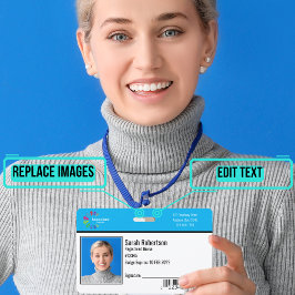 Tarjeta De Identificación Insignia de empleado de ID de seguridad - Horizont