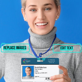 Tarjeta De Identificación Insignia de empleado de ID de seguridad - Horizont