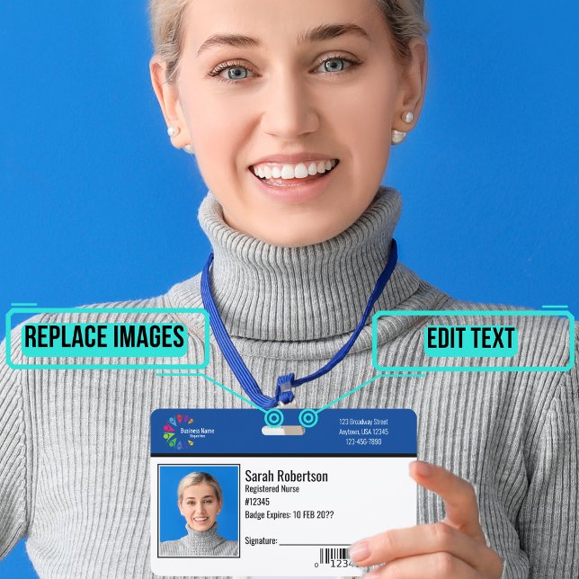 Tarjeta De Identificación Insignia de empleado de ID de seguridad - Horizont (Please enjoy our badge and see all colors and shapes in the collection.)