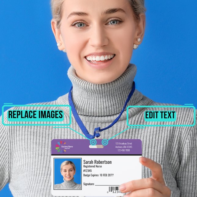 Tarjeta De Identificación Insignia de empleado de ID de seguridad - Horizont (Please enjoy our badge and see all colors and shapes in the collection.)