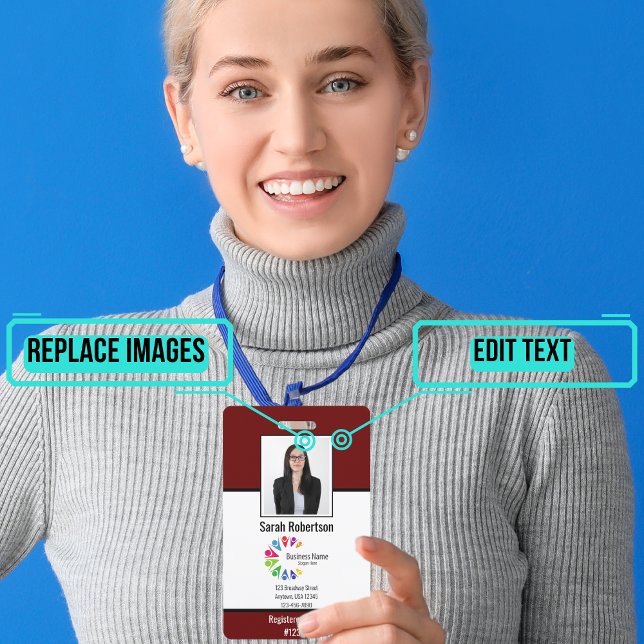 Tarjeta De Identificación Insignia de empleado de ID de seguridad - Vertical (Please enjoy our badge and see all colors in the collection.)